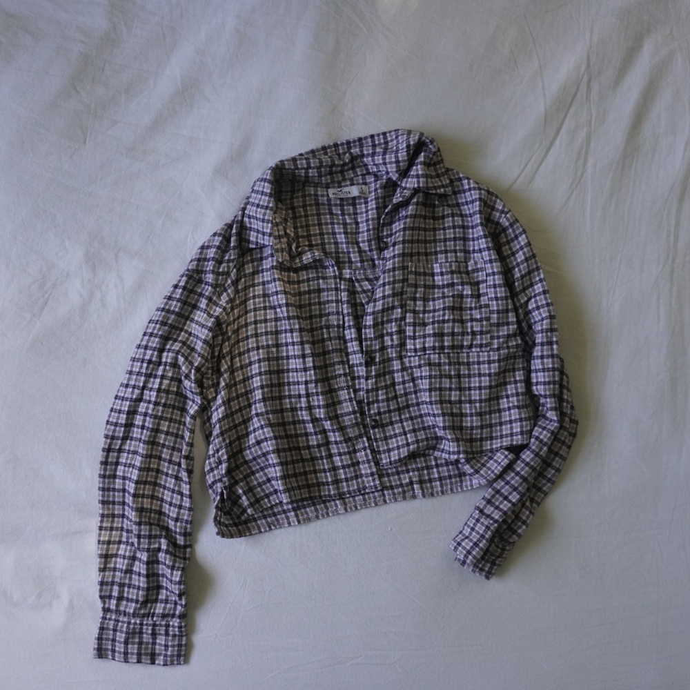 Hollister cropped flannel